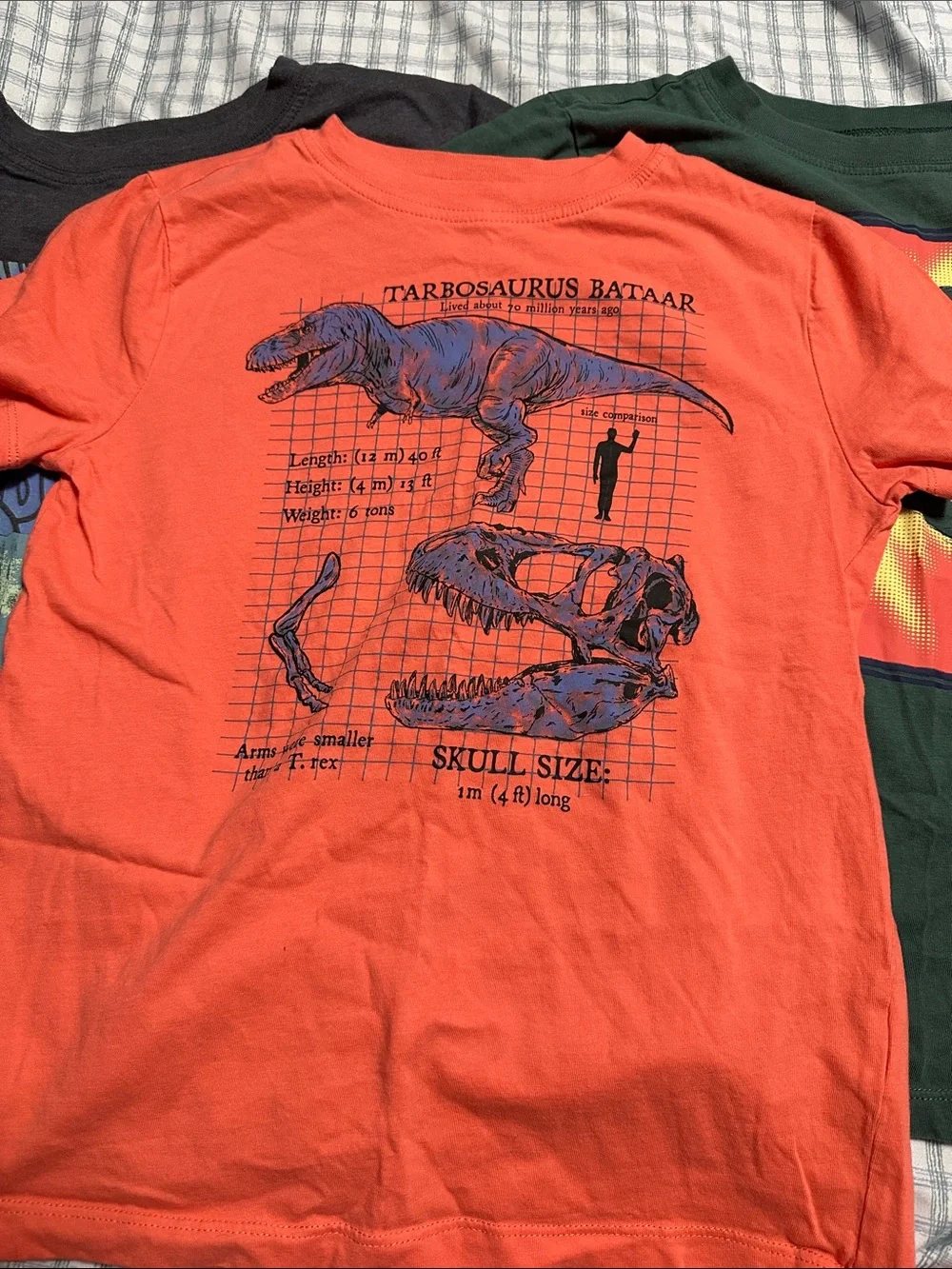 Carters bundle of 4 dinosaur shirts size M / 8